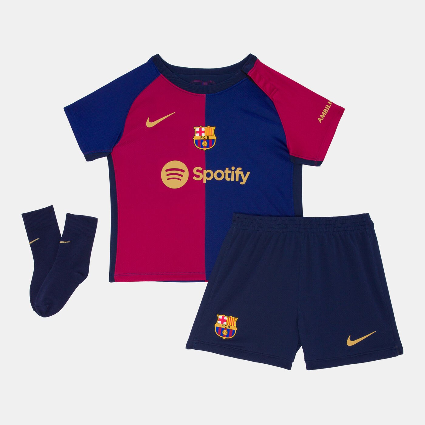 Kids' FC Barcelona 24/25 Home Replica Football Kit