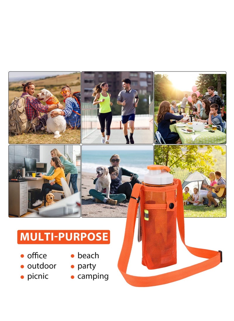 Water Bottle Holder, Water Bottle Carrier, with Adjustable Shoulder Strap Beach Bottle Bag Water Bottle Sling Dog Water Bottle Sleeve for Sports Gym Hiking Camping Walking