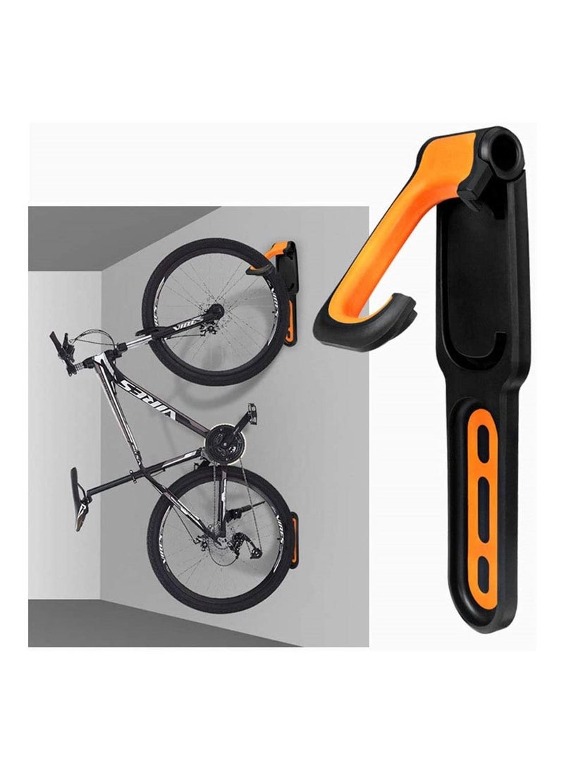 Bike Wall Mount, Enhanced Bike Storage Rack Hooks Adjustable Saving Space Bicycle Hanging Stand Bike Wall Storage Hanger Hook Vertical Bicycle Depot Wall Hanger with Screw