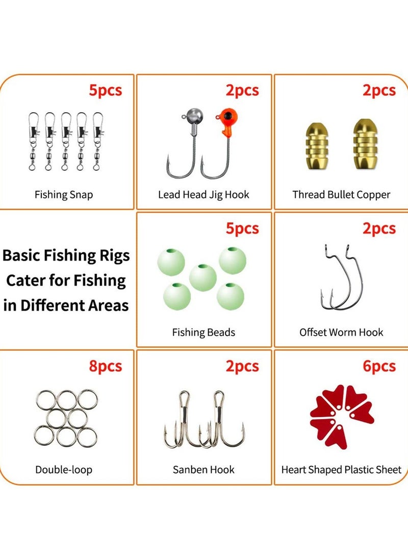 Fishing Accessories 78 Pcs for Freshwater Bait Tackle Kit for Bass Trout Salmon Fishing Accessories Tackle Box Including Spoon Lures Soft Plastic Worms Crankbait Jigs Fishing Hooks