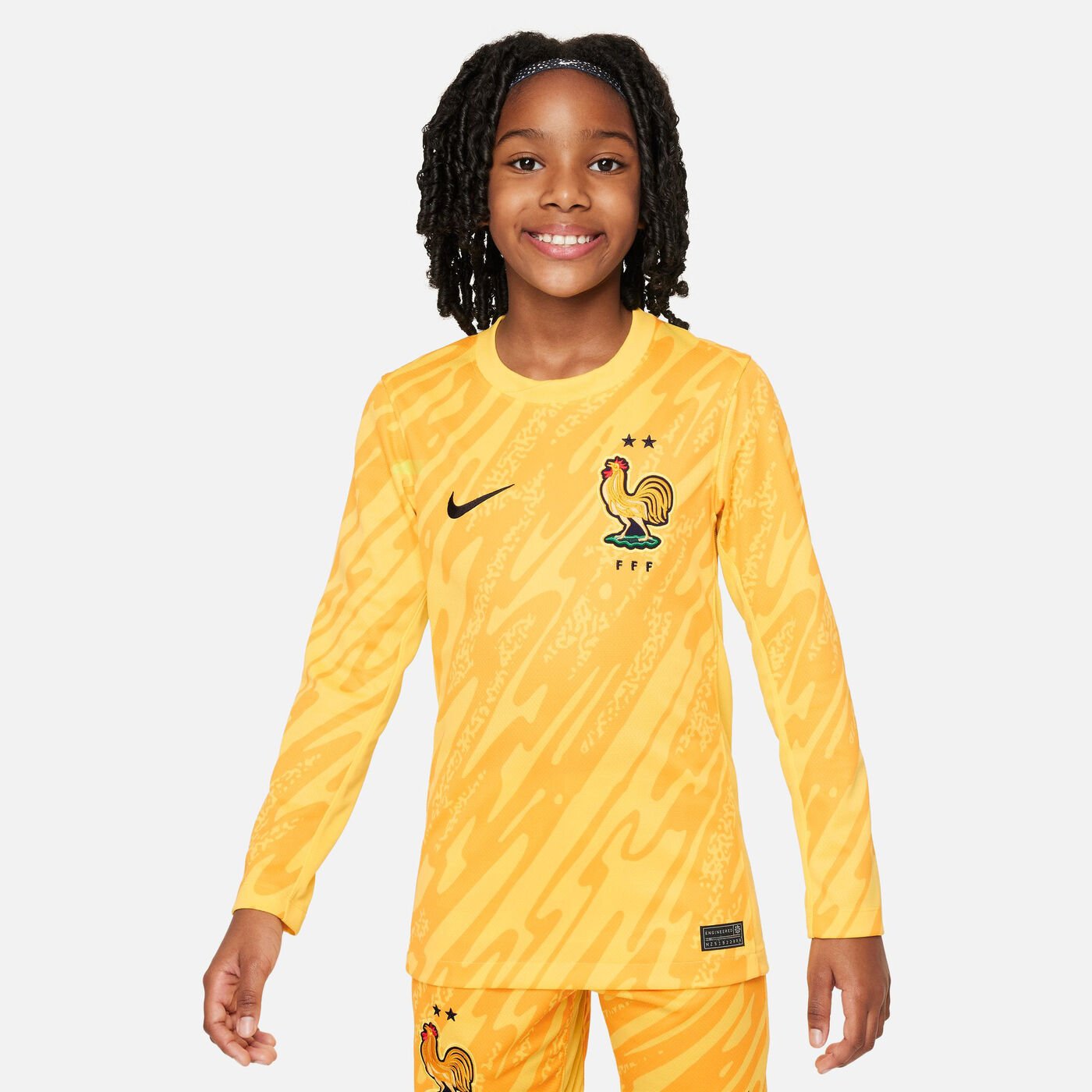 Kids' France 24/25 Goalkeeper Replica Football Jersey