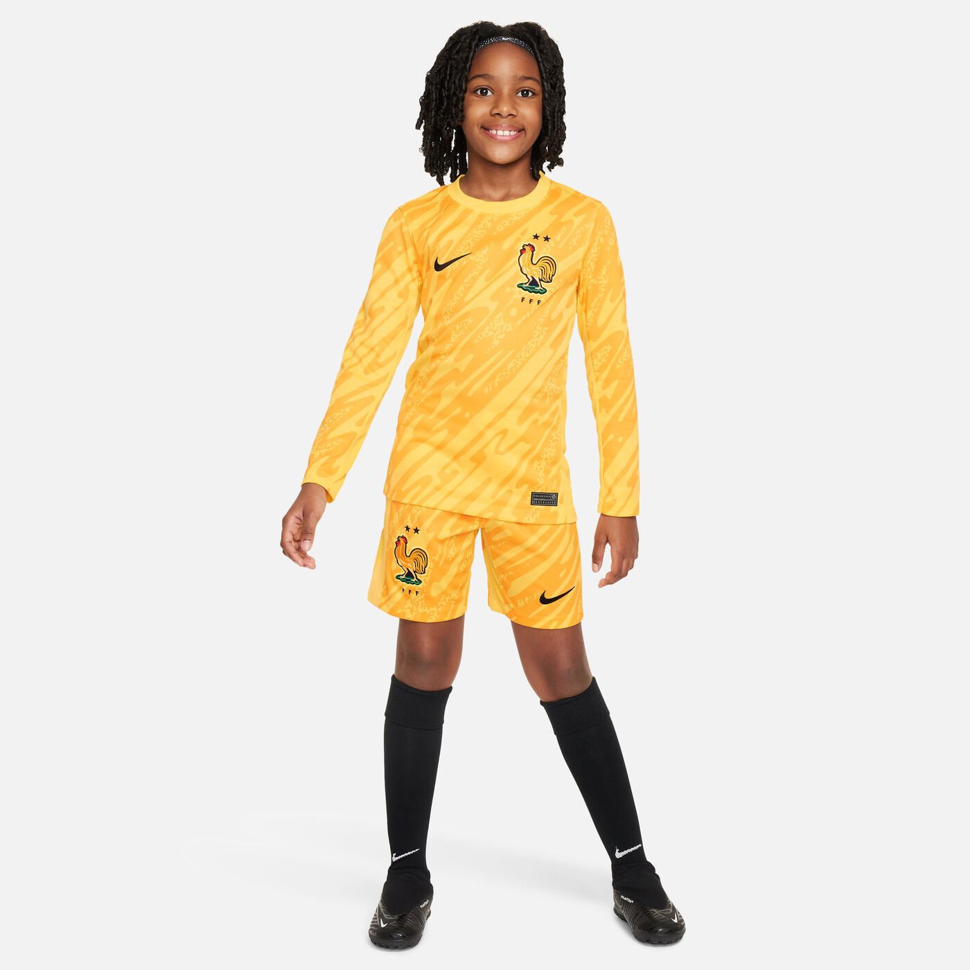 Kids' France 24/25 Goalkeeper Replica Football Jersey