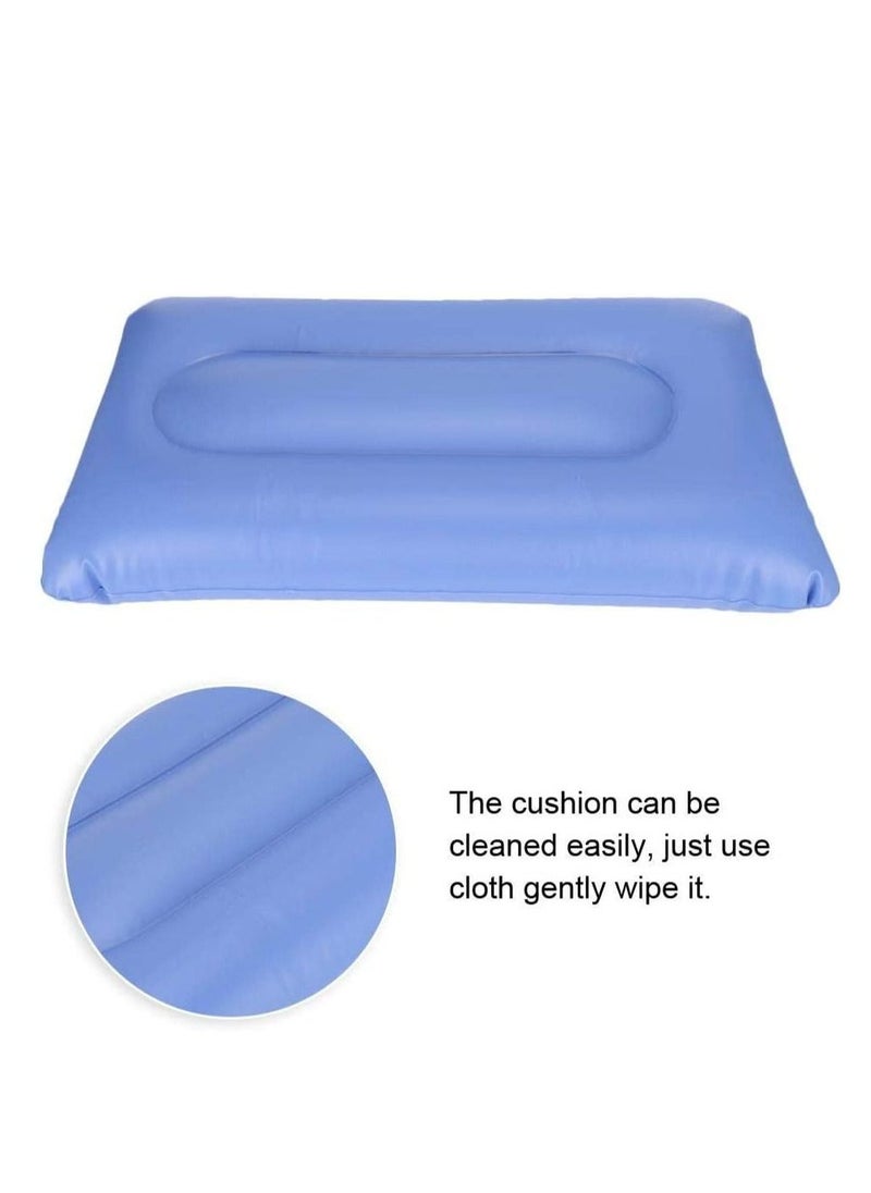 Inflatable Pillow Portable Washable Squared Smooth Surface Air Pillow Anti Bedsore Cushion Thickening Inflatable Cushion for Camping Sleeping Backpacking Hiking Traveling Elder Bedridden