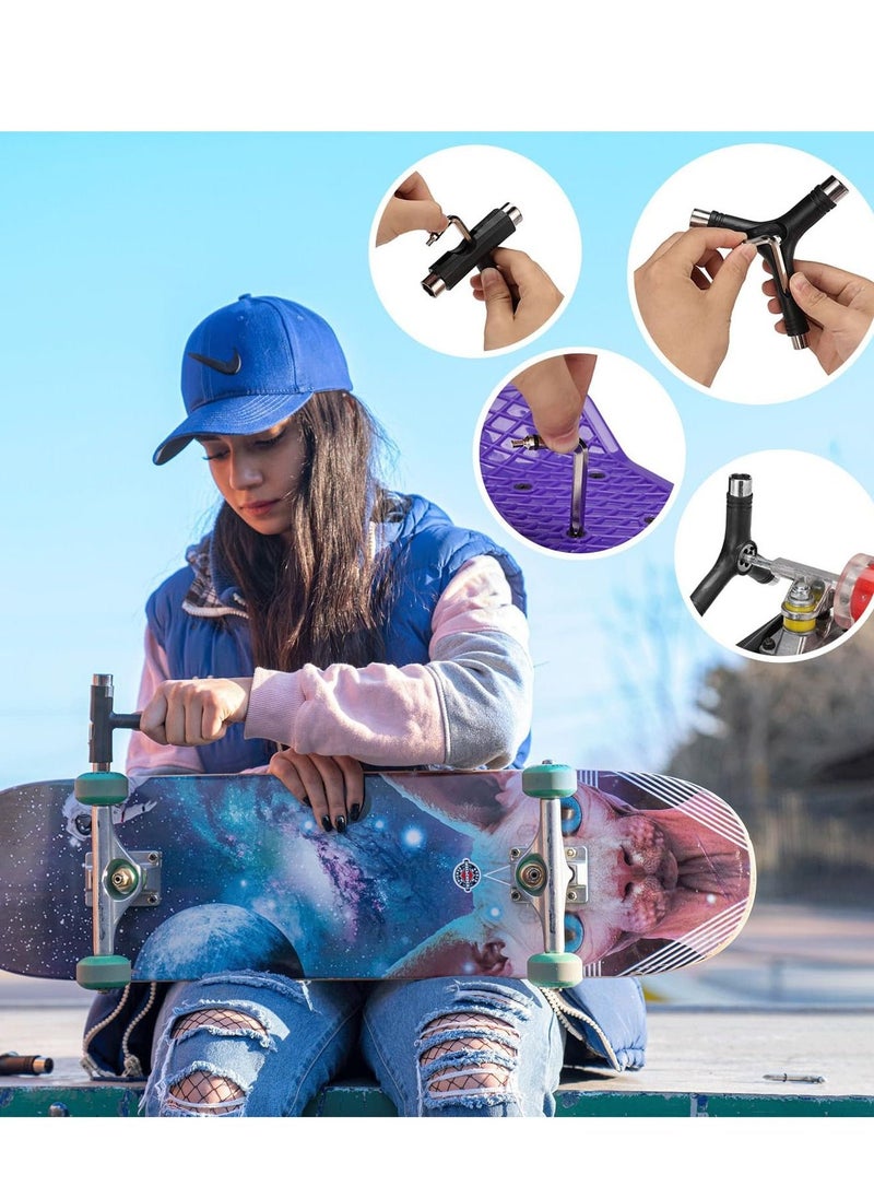 All in One Skateboard Tool Kit, Roller skate Tool All in One, Pack of 2, Y and T Tool for Skateboard, Longboard Tool