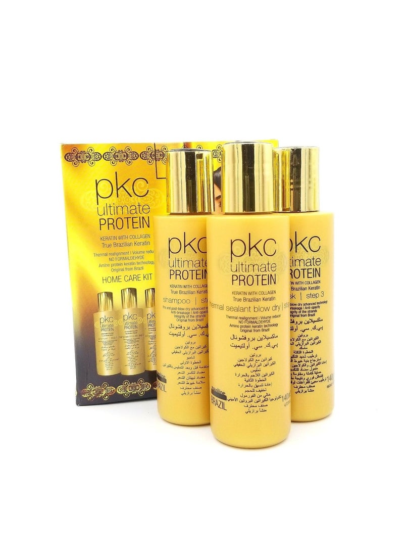 Ultimate Protein Keratin With Collagen Straightening Home Care Kit