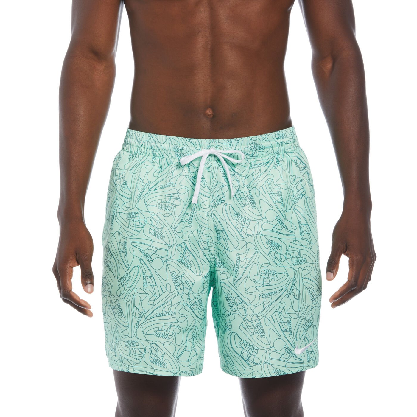 Men's Sneaker Printed Volley Swimming Shorts