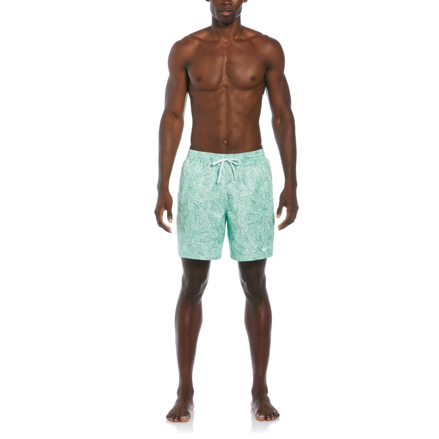 Men's Sneaker Printed Volley Swimming Shorts