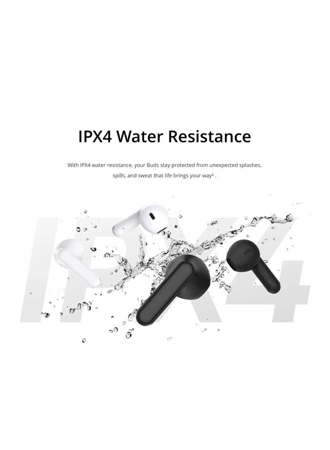 New Buds T01 True Wireless Earphones AI Noise Reduction TWS Bluetooth 5.4 IPX5 Waterproof 28H Battery Life Earphones -White