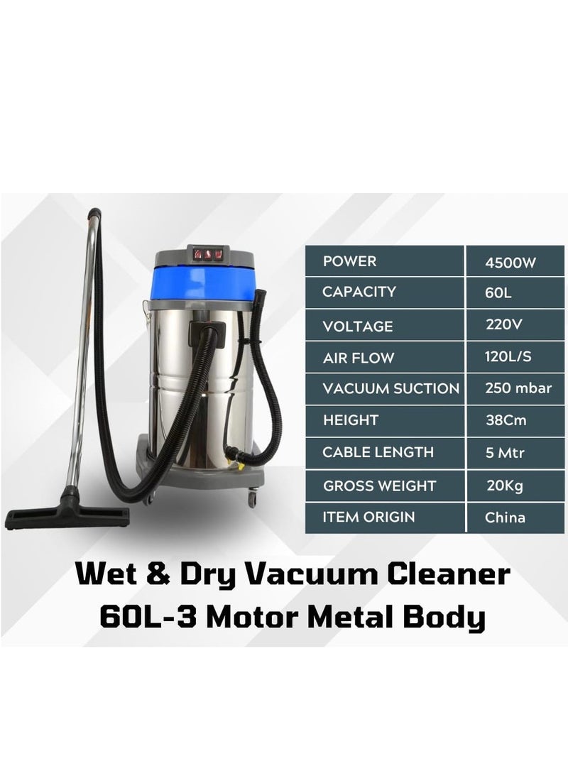 4500W-60L-High-Power-Best-Wet-and-Dry-Industrial-Stainless-Steel-Tank-Vacuum-Cleaner-for-Hotel|Mall|Workshop|Household