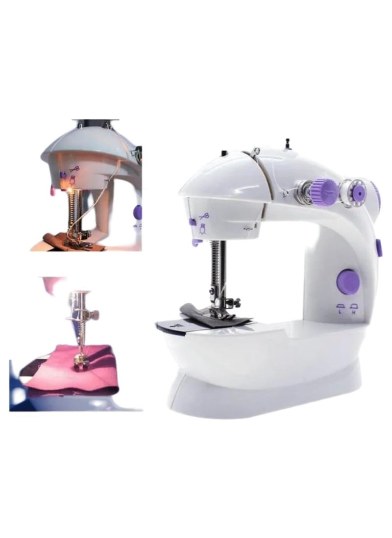 Mini Sewing Machine for Beginners, Kids, Household & Travel, Portable 2-Speed Electric Sewing Machine with Double Thread, Compact Handheld Sewing Kit, Easy to Use, Ideal for DIY, Embroidery & Crafts