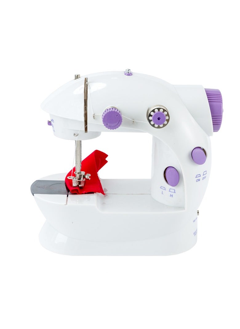 Mini Sewing Machine for Beginners, Kids, Household & Travel, Portable 2-Speed Electric Sewing Machine with Double Thread, Compact Handheld Sewing Kit, Easy to Use, Ideal for DIY, Embroidery & Crafts