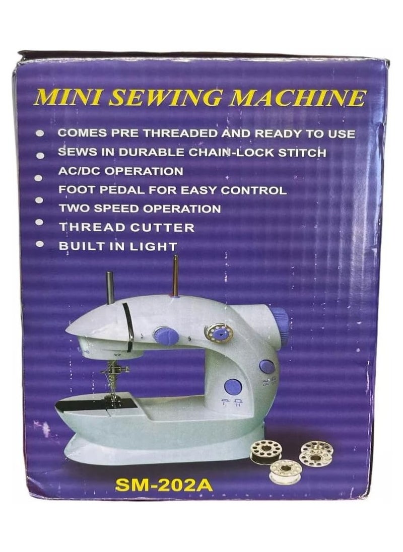 Mini Sewing Machine for Beginners, Kids, Household & Travel, Portable 2-Speed Electric Sewing Machine with Double Thread, Compact Handheld Sewing Kit, Easy to Use, Ideal for DIY, Embroidery & Crafts