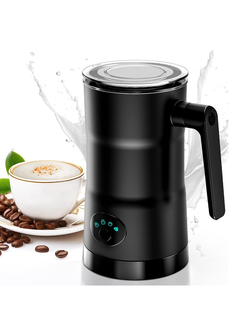 Electric 4-in-1 Milk Frother - 600W, 350ml Capacity, Hot & Cold Milk Frother with Intelligent Temperature Control. Silent Operation for Coffee, Latte, and Cappuccino