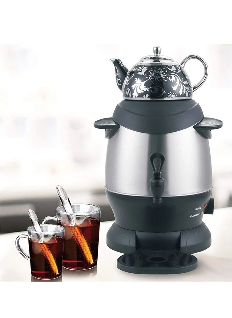 3L Stainless Steel Ceramic Electric Kettle Large Size Capacity Household Electric Kitchen Samovar Adjustable Temperature (Color : 1800w Black, Plug Type : EU)