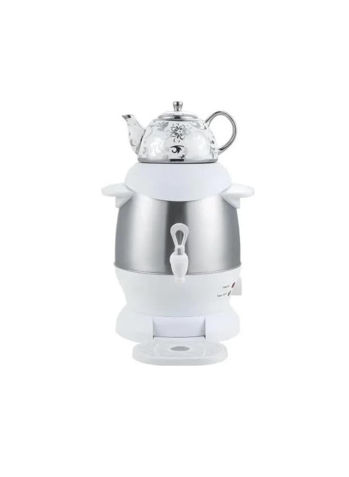 3L Stainless Steel Ceramic Electric Kettle Large Size Capacity Household Electric Kitchen Samovar Adjustable Temperature (Color : White, Plug Type : EU)