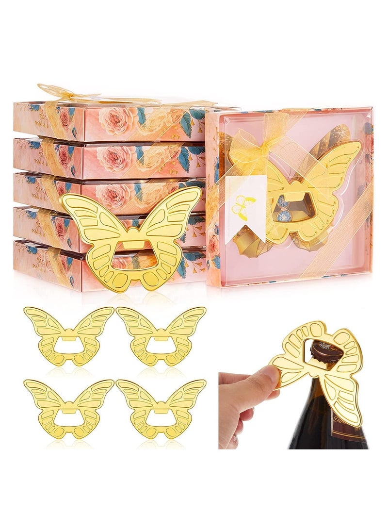 Butterfly Bottle Opener 5 Pcs Wedding Favors Party Favors with Exquisite Packaging Box Wedding Gifts For Guests Wedding Baby Shower Souvenirs Party Supplies Creative Wedding Gift