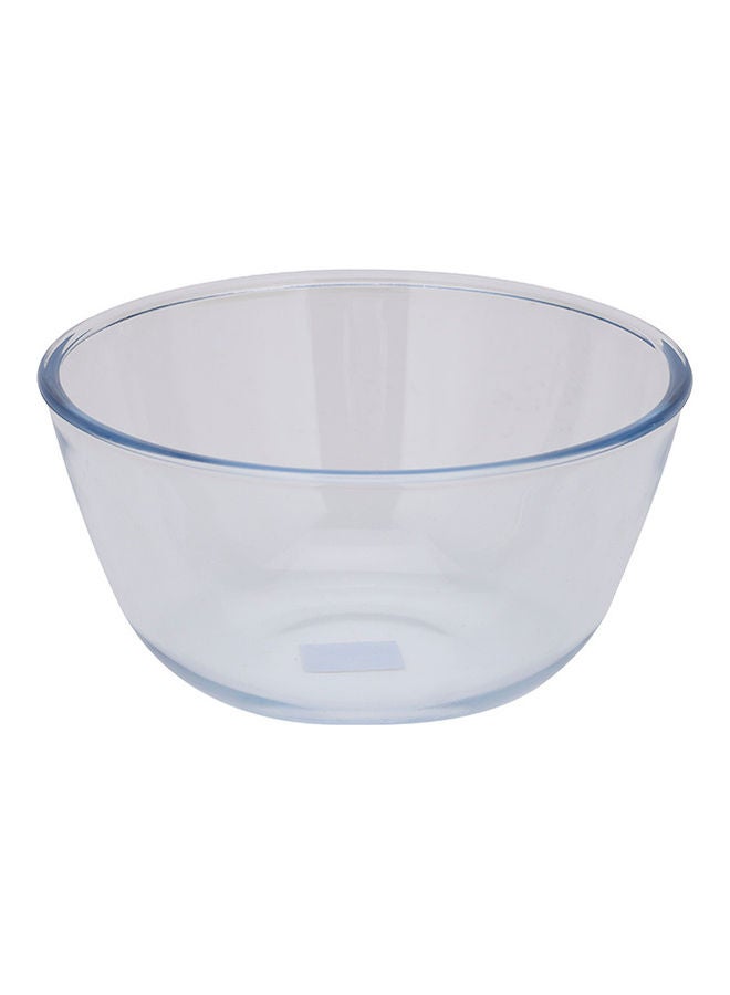 Round Borosilicate Glass Serving Bowl Clear 4.45Liters