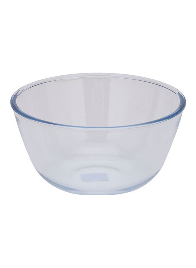 Round Borosilicate Glass Serving Bowl Clear 4.45Liters