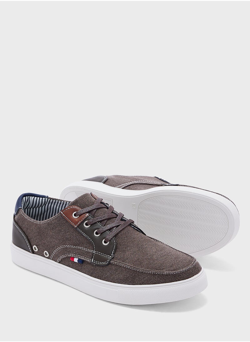 Casual Canvas Boat Shoes