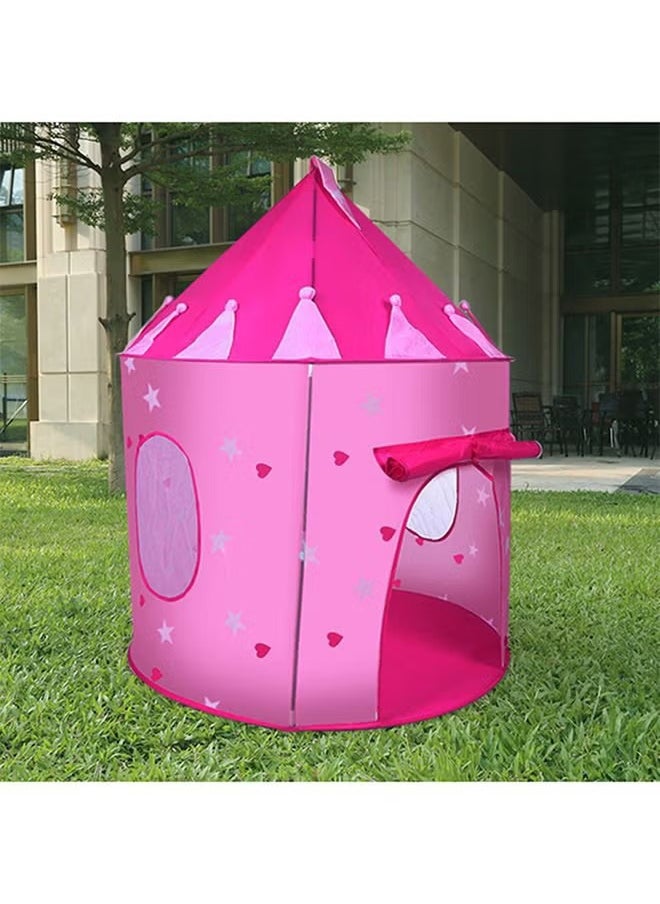 Portable Castle Theater Tent Foldable Indoor And Outdoor Play House, Pink