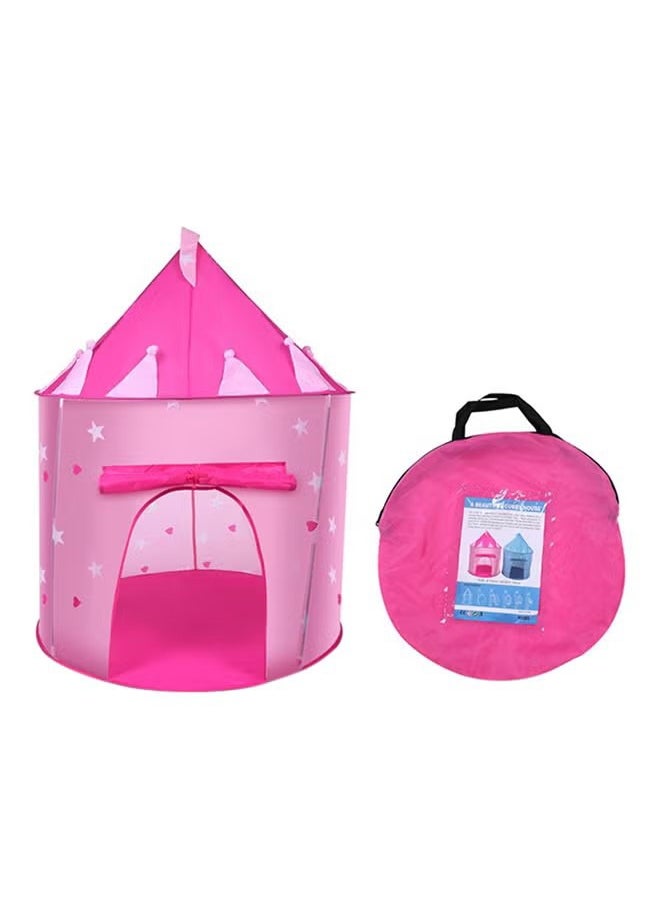 Portable Castle Theater Tent Foldable Indoor And Outdoor Play House, Pink