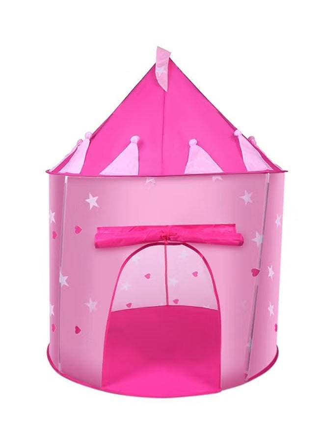 Portable Castle Theater Tent Foldable Indoor And Outdoor Play House, Pink
