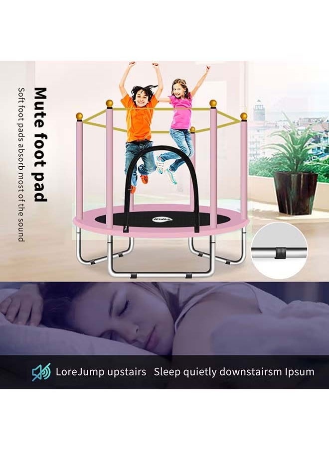 trampoline equipped with a safety net for children for outdoor and indoor places