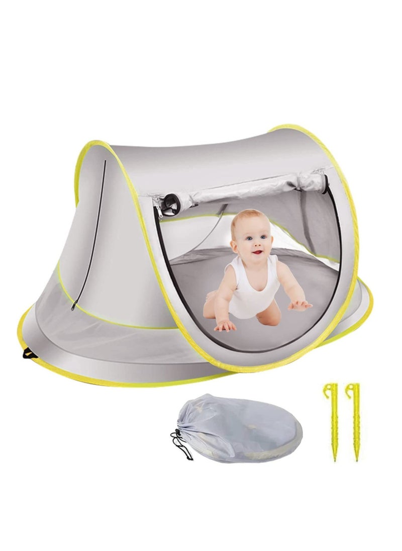 Baby Beach Tent, Pop Up Sun Shade, Kids Game Tent Portable Pop Up Outdoor UPF 50+ with Mosquito Net,, Kid Outdoor Camping Sunshade, for Infant, Kids Outdoor Travel, Camping