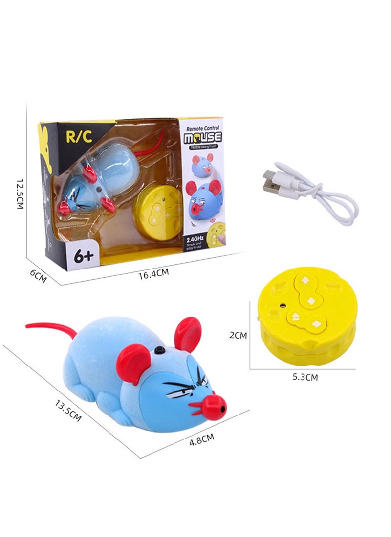 Children'S New And Unique Funny Trick Toys Electronic Pet Infrared Remote Control Simulation Electric Toy (Blue Mouse)