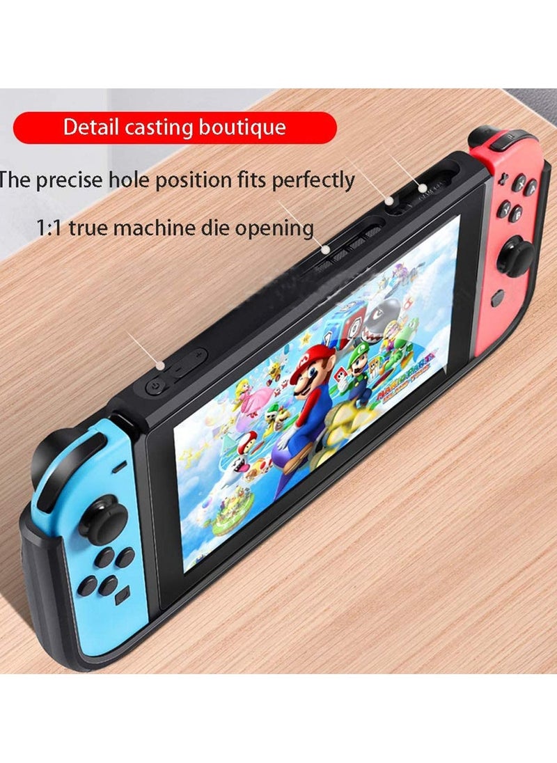 Protective Case for Nintendo Switch Dockable 7 Storage Slots for Game Cards and Compact Multi Angle Holder Play Stand for Nintendo Switch Grip Cover