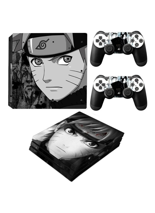 3-Piece Anime Themed Console With Controller Sticker Set For PS4 PRO