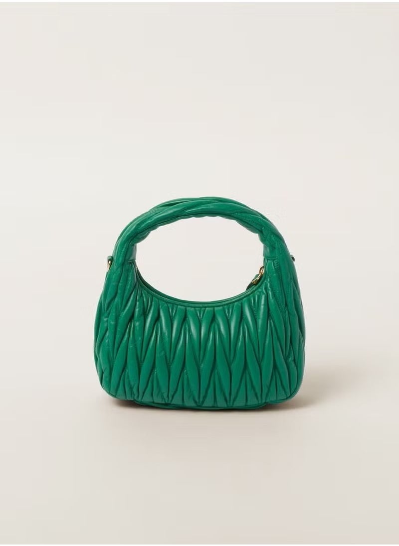 MIU Wander quilted nappa leather hobo Crossbody Shoulder Bag Green