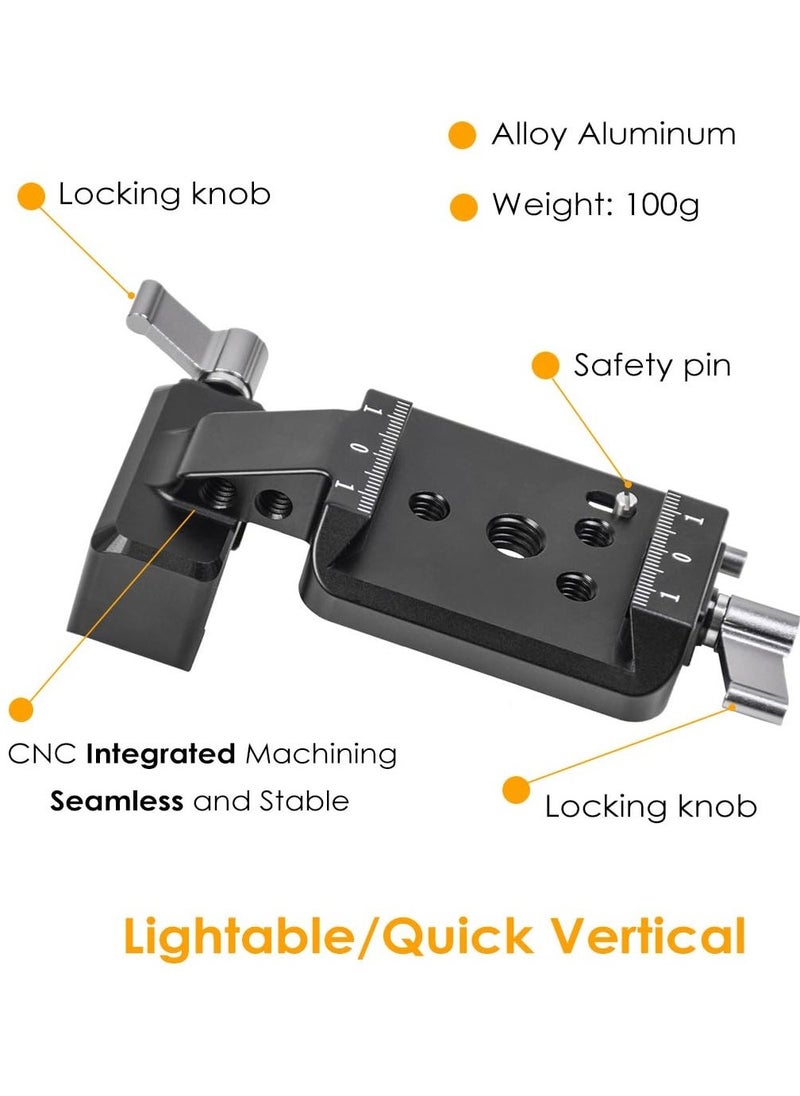 Vertical Camera Mount for DJI RS Series - Perfect for IG, YouTube Shorts & TikTok - Ideal for Stable Vertical Shooting