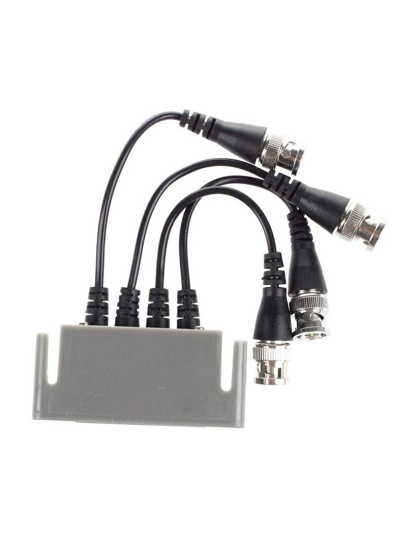 For New CCTV 4 Channel Passive UTP Transmitter Video Balun BNC Male To UTP RJ45 CAT5