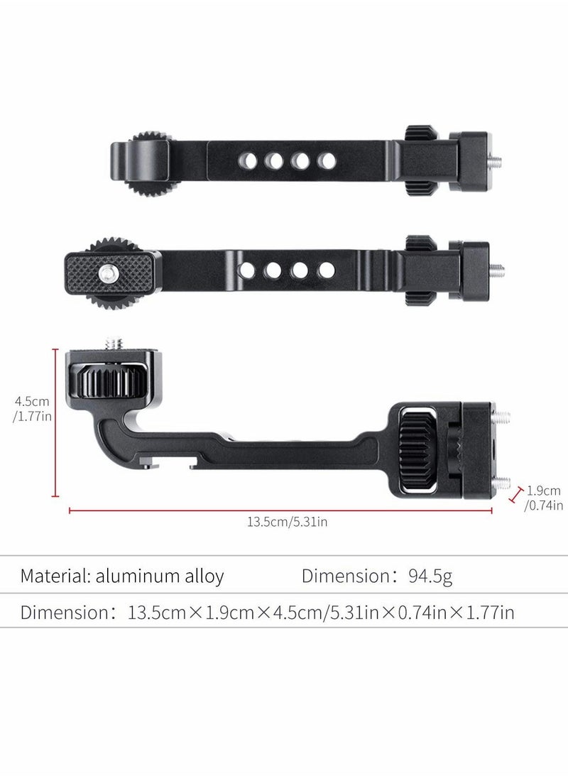 Gimbal Monitor Mount for DJI Ronin S/SC, 360° Swivel Extension Bracket with 1/4 Thread Cold Shoe, Gimbal Stabilizer Extension Arm