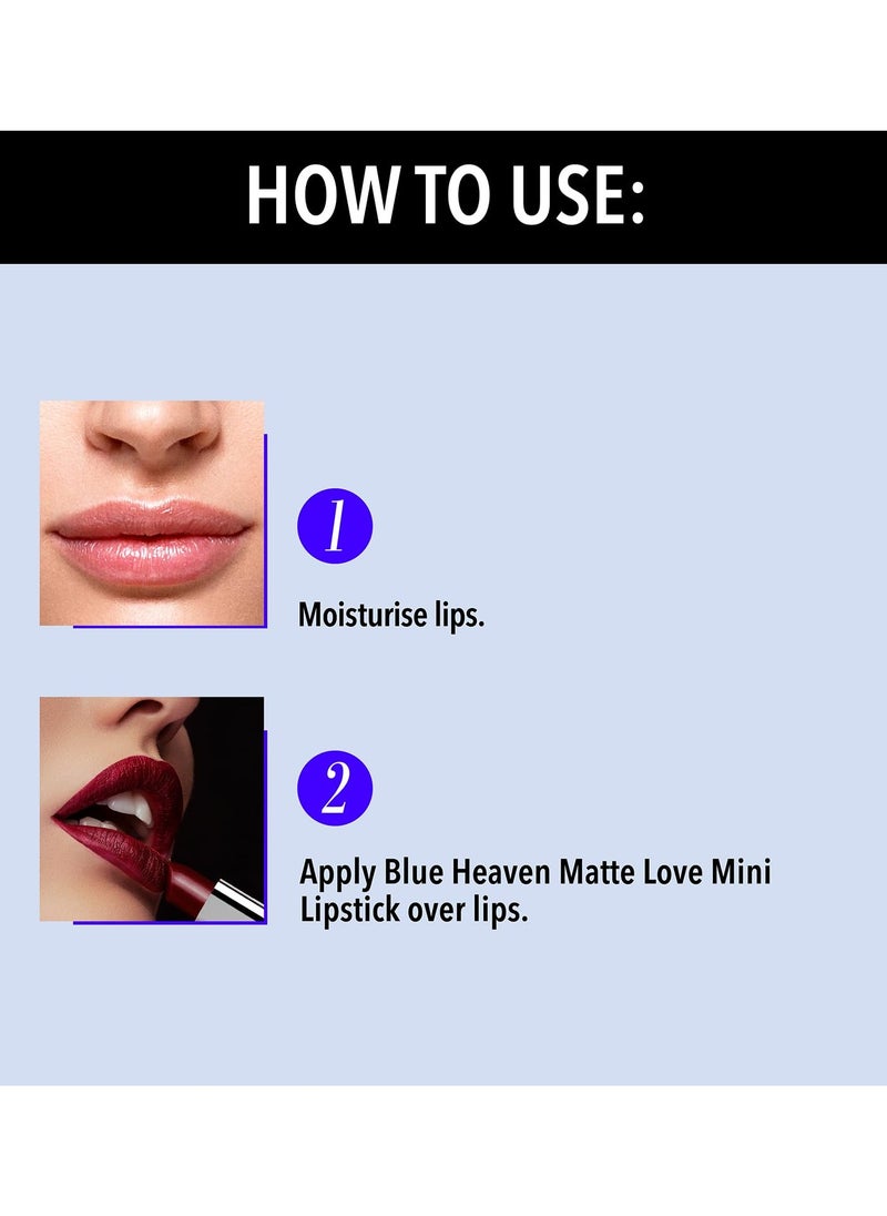 Matte Love Mini Lipsticks pack of 10 Long Lasting, Hydrating for Women, Soft Matte Finish, 13g