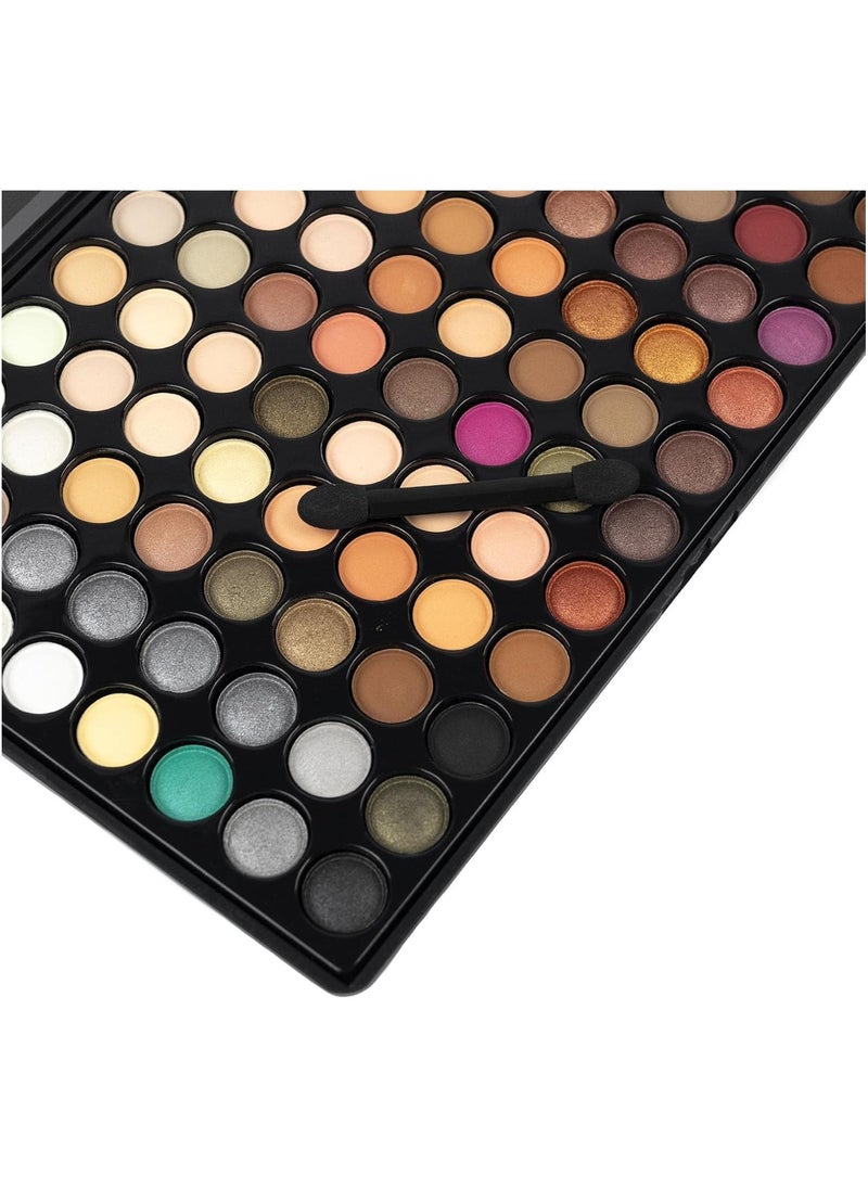 Colour Eyeshadow Palette Natural Tones Makeup Set Mirror and Applicators Eye Shadows in Matte Shimmer and Sparkly Shades Long Lasting Make Up Palette in Hard Case