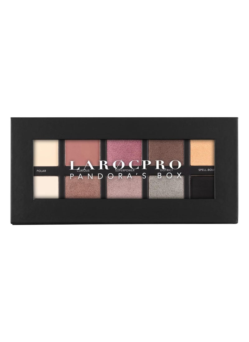 PRO Pandora's Box Eyeshadow Palette High Pigment Smokey Nude and Neutral Matte and Metallics Taupe Brown White Gold and Black Eyeshadow Eye Shadow Makeup Palette