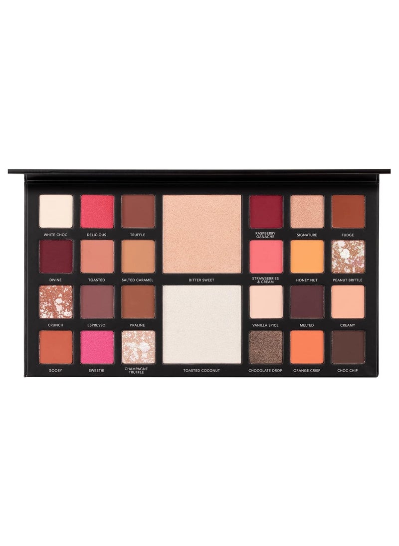 Pro Makeup  Smokey and Nude Eyeshadow Palette Brown Taupe Pearl and Pink Eyeshadow 26 Eye Shadows and Highlighter 18 Matte 6 Metallics 2 Highlights Make Up Palette