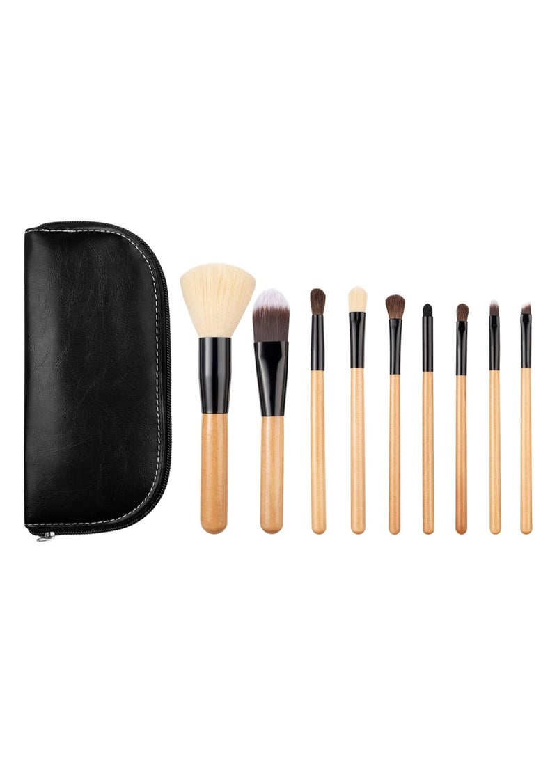 Smooth Coverage Makeup Brushes 9pcs Make Up Set Premium Synthetic Concealer Blush Liquid Powder and Cream Foundation Brush and Eye Makeup Brushes Make Up Brush Set