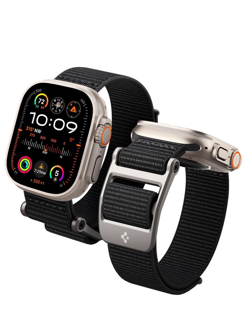 Designed for Apple Watch Band Adjustable Velcro Sport Solo Loop Band Strap for Apple Watch Ultra2 Apple Watch Ultra 49mm Series 9 8 SE27 6 SE 5 4 3 2 1 45mm 44mm 42mm Black