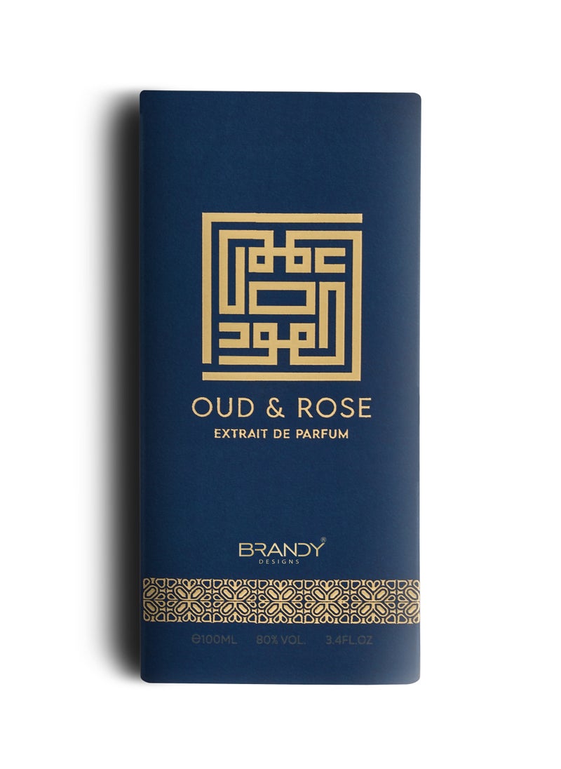 BRANDY DESIGNS Oud & Rose 100ml Perfume/Perfume Long-Lasting Scent-Enjoy an Exclusive Special Gift