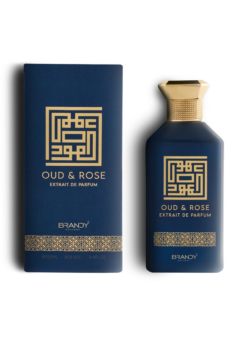 BRANDY DESIGNS Oud & Rose 100ml Perfume/Perfume Long-Lasting Scent-Enjoy an Exclusive Special Gift