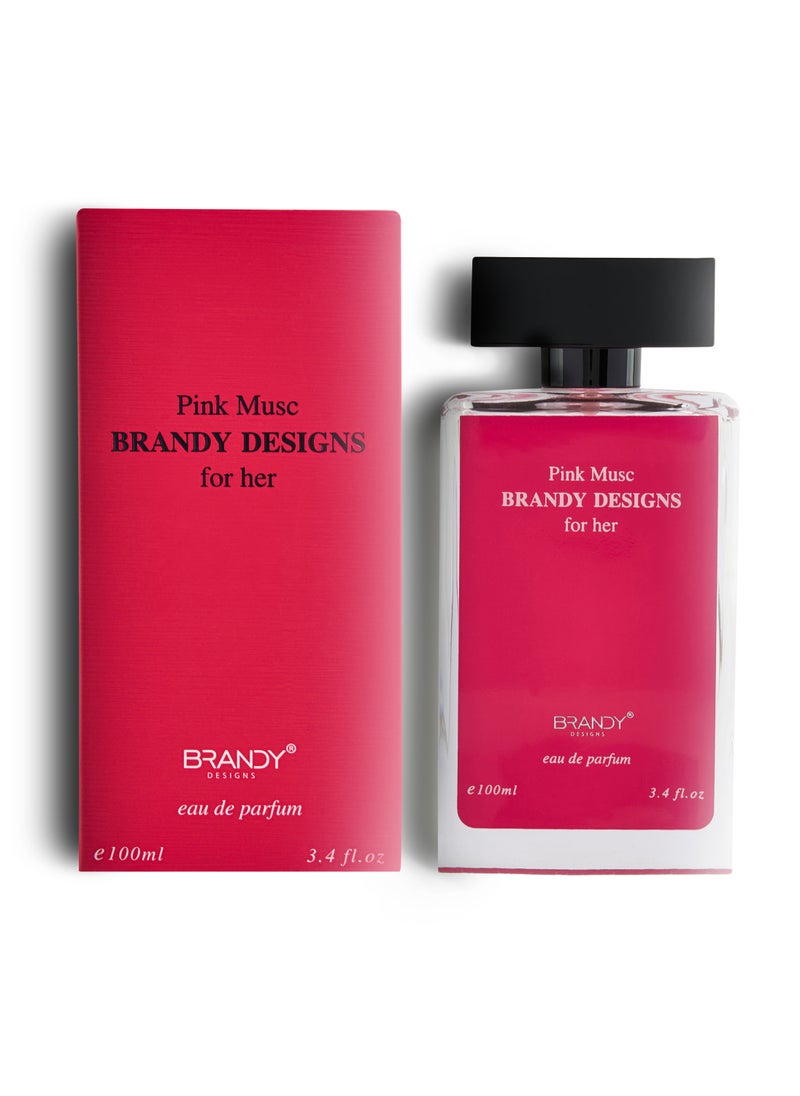 Brandy Designs PINK MUSC 100ml  -Elegant Fragrance-Perfume For Women-Enjoy an Exclusive Special Gift