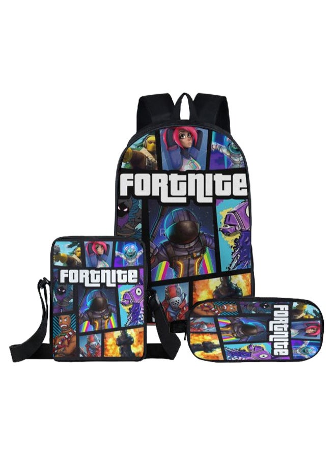 3-In-1 Fortnite Series School Backpack Multicolour