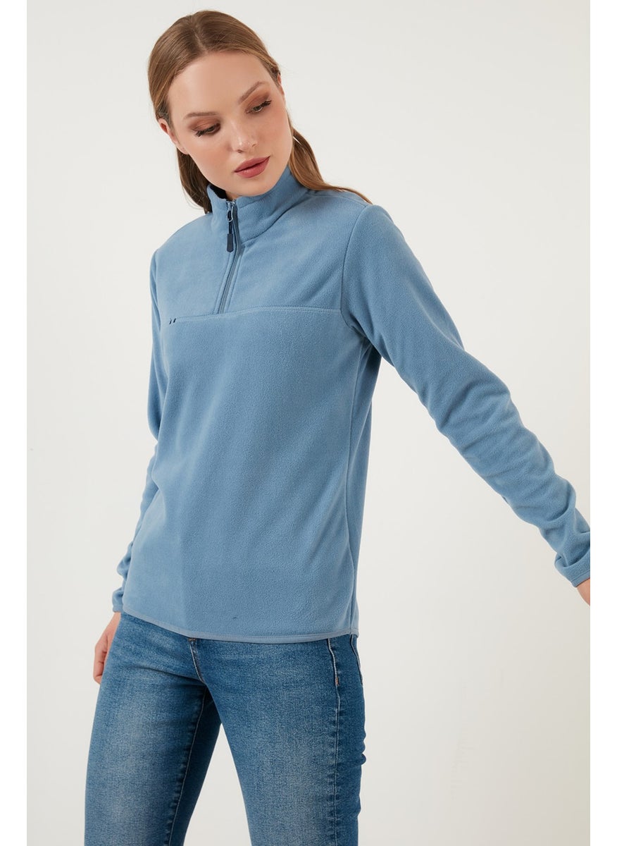 Soft Textured Half Zipper Stand Collar Polar Women's Fleece 5907000