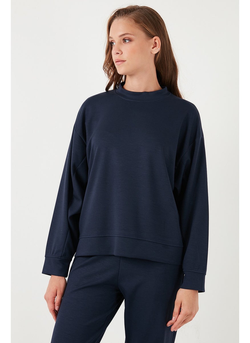 Stretch Crew Neck Oversize Fit Scuba Sweat