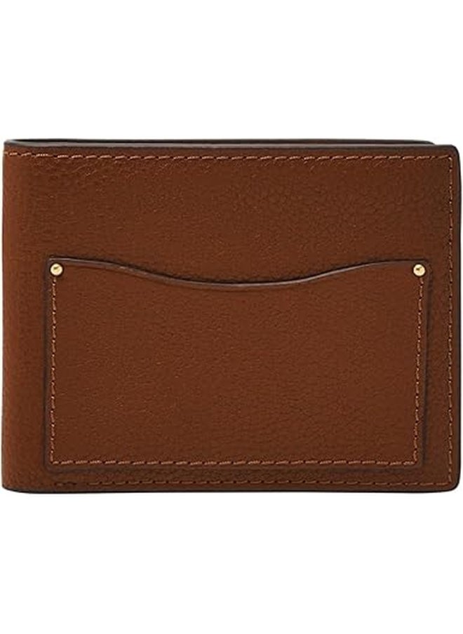 Fossil Men's Joshua Vegan Cactus Slim Minimalist Bifold Front Pocket Wallet for Men