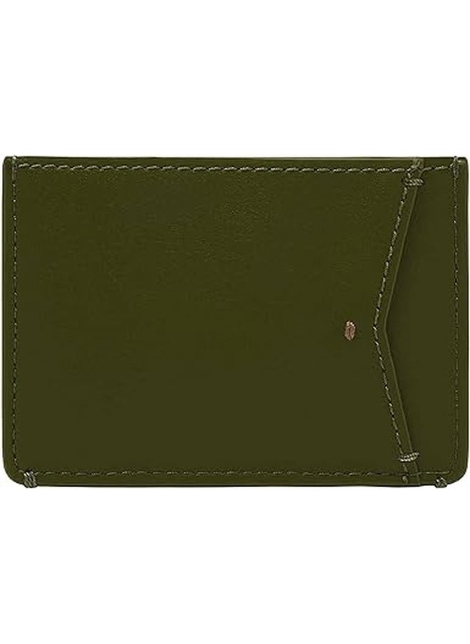 Fossil Men's Joshua Vegan Cactus Slim Minimalist Card Case Front Pocket Wallet for Men