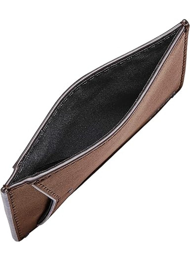 Fossil Men's Joshua Vegan Cactus Slim Minimalist Card Case Front Pocket Wallet for Men